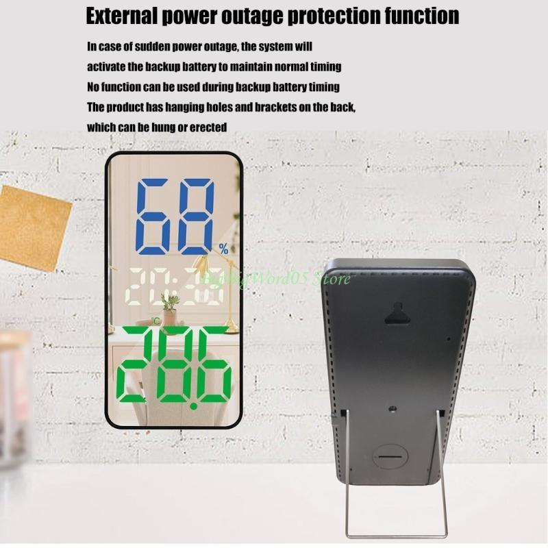 

24TE Multifunctional Digital Alarm Clock with Temperature Humiditys Display, Acrylic China Mainland