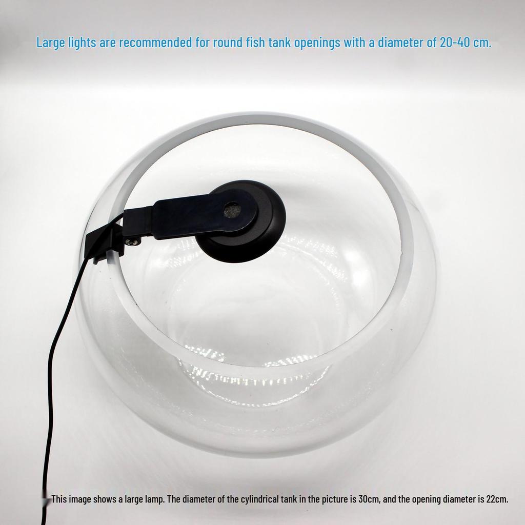 Round Waterproof LED Fish Tank Light for Aquatic Plants and Color Enhancement
