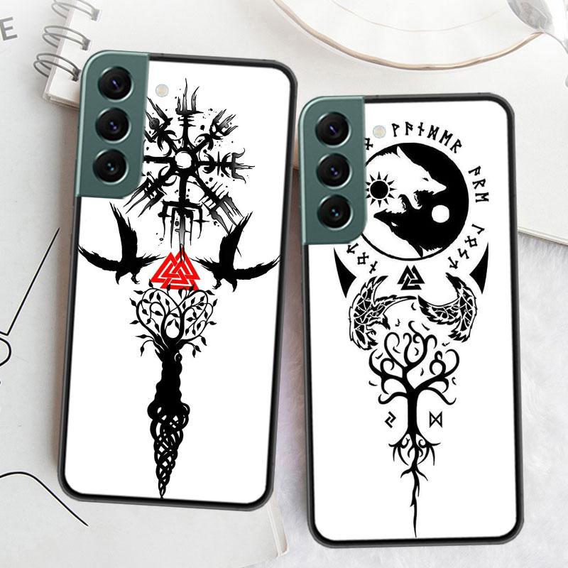 Nordic Norse Phone Case For Samsung Galaxy S22 S25 Ultra S21 S10 Plus S26 Edge S20 S23 S24 FE Cover Silicone Soft TPU Clear
