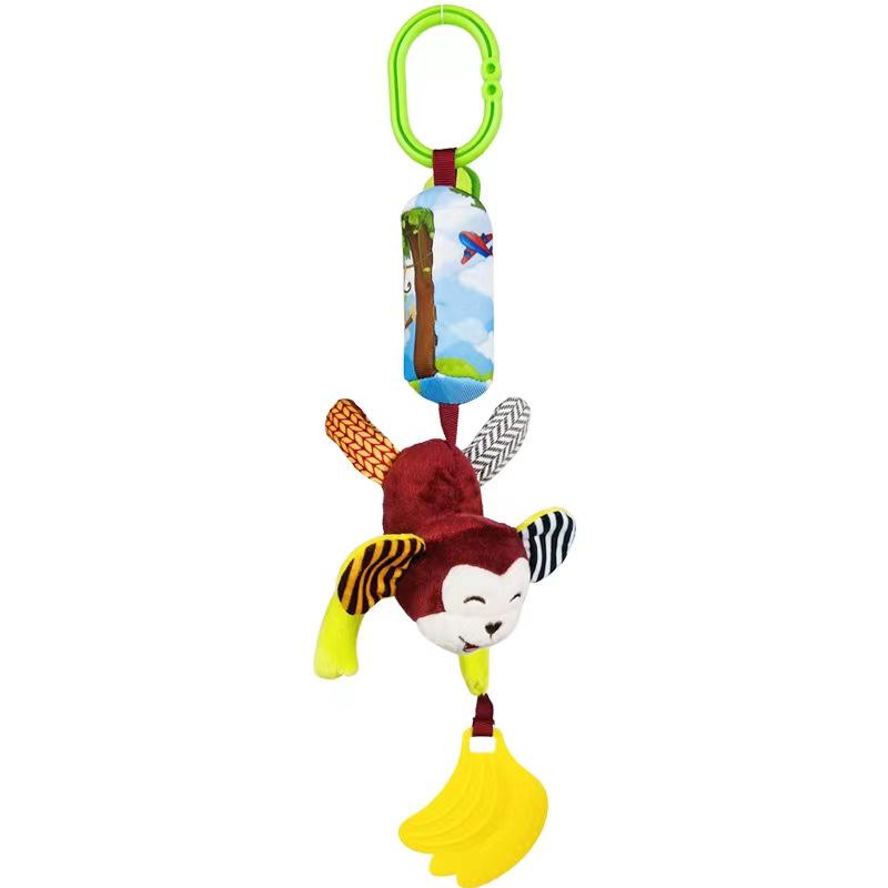 Animal Wind Chime & Teether Pendant for Strollers & Cribs
