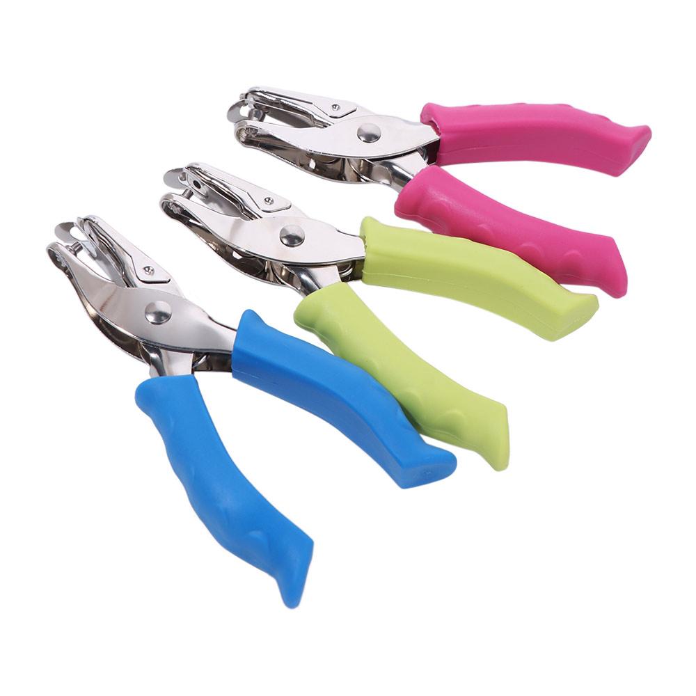2Pcs Portable Handheld Hole Punch Creative Punch Plier Single Hole Punching Machine  Hand Tool