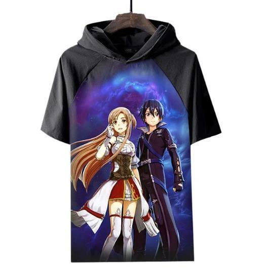 Sword Art Online Asuna Anime Manga Hooded T-shirt Shirt Muscle Shirt Polyester 2XL