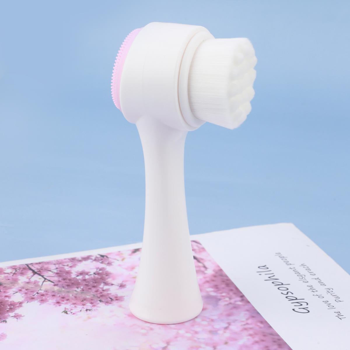 

1 Pcs Standing Double-Sided Silicone Facial Cleansing Brush,Face Wash Brush,Facial Makeup Remover Cleaning Brush