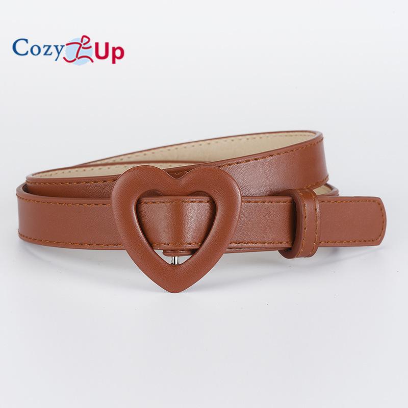 Love Buckle PU Pin Buckle Thin Waist Belt Casual Decoration with The Same Style of Children's Belt for Men and Women