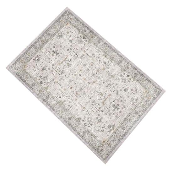 Retro Entrance Rug Ethnic Style Doormat Farmhouse Non-Slip Floor Mat Absorbent Living Room Rug for Entryway Kitchen Bathroom