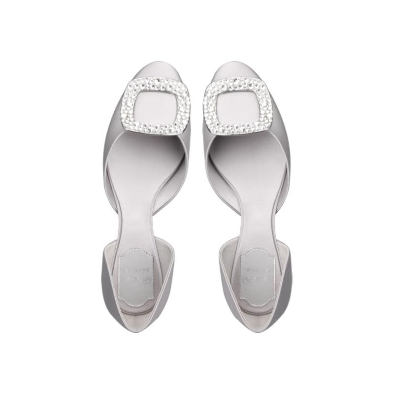 Мода Лето 2024 Новая Мода Женщины Шелк Круглый Носок Квадратный Бриллиант Яркие Мелкий — фото 8