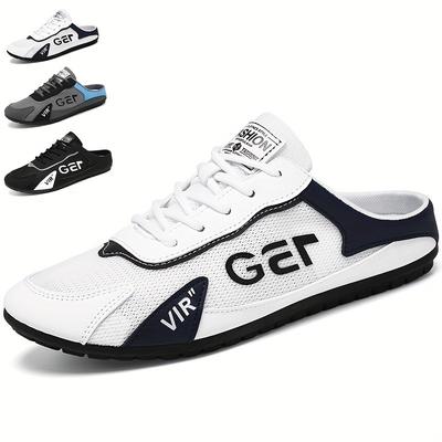 Mode Trendige Herren Baotou Halbschuhe Sommer Mesh Atmungsaktive Freizeit Hausschuhe Weiche Sohle Unterstützung Walking Flats Komfort Herren Sneaker Tenis