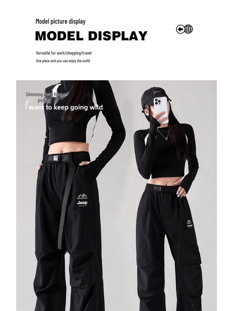 WASSUP Women's 2025 Summer Quick-Dry Cargo Pants for Hiking & Sports