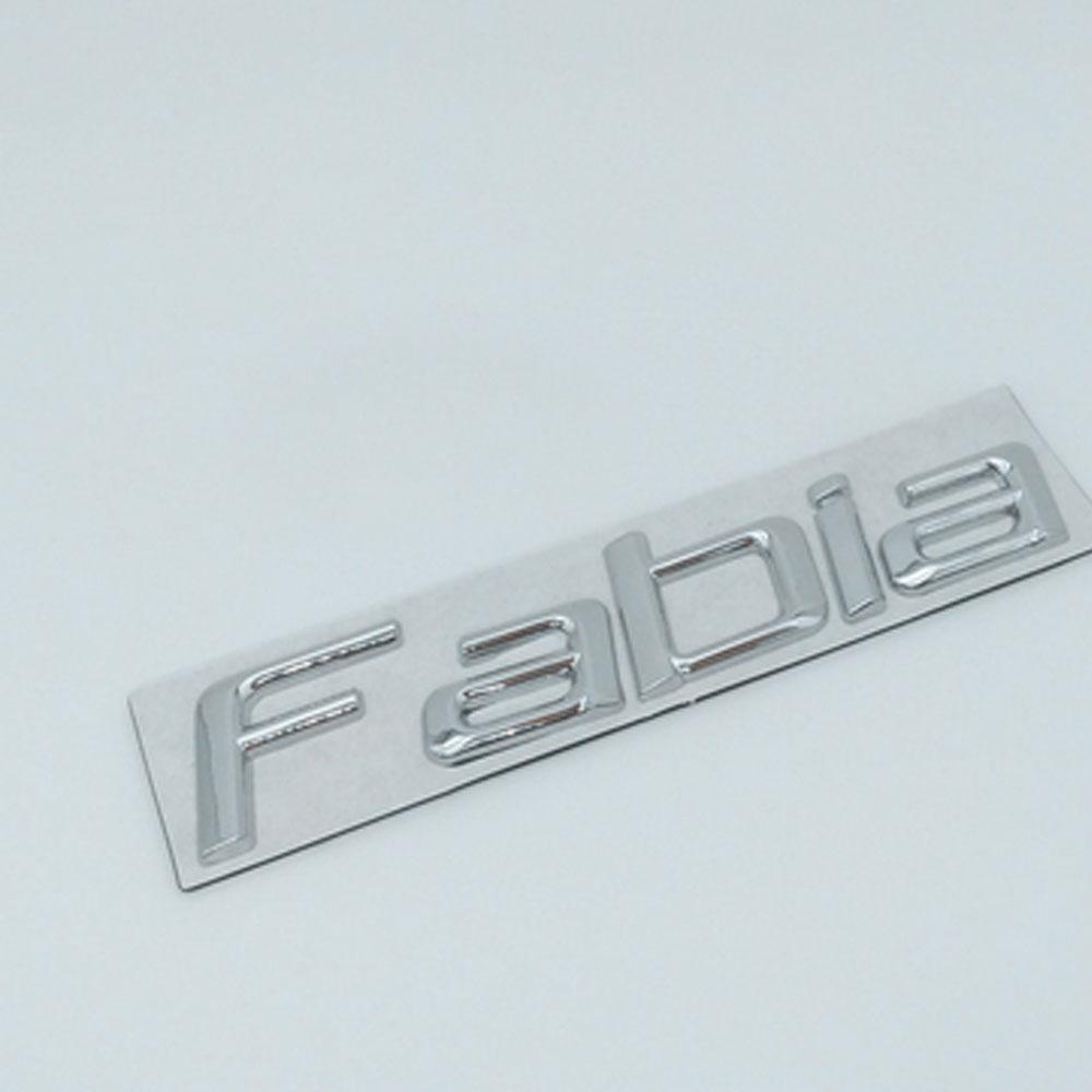 DCLR3 For Skoda Fabia FABIA Logo Lettering Car Rear Trunk Badge Emblem Sticker Style Car Body Fashion Decorate Accessories