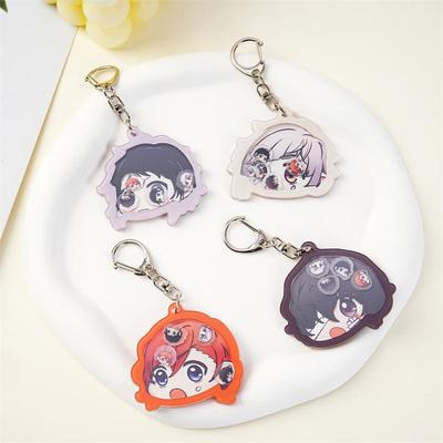 Chaveiro de Acrílico e Pingente Wobble de Desenho Animado de Anime Charme para Mochila