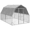 vidaXL Chicken Coop with Roof 2.5x4x2.25 M Galvanized Steel