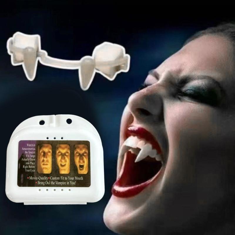 1Pair Retractable Halloween Vampires Fangs,Horrifying Vampires Fangs Teeth,Fake Teeth Cosplay,Vampires Fangs Fake Teeth