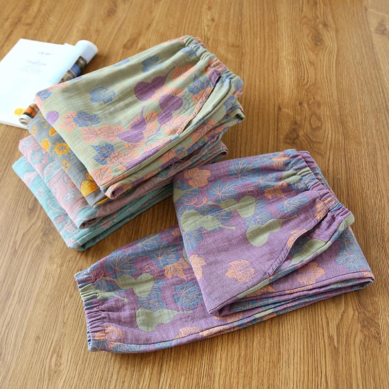 Women's Summer Cotton Mosquito-Proof Gauze Sleep Pants