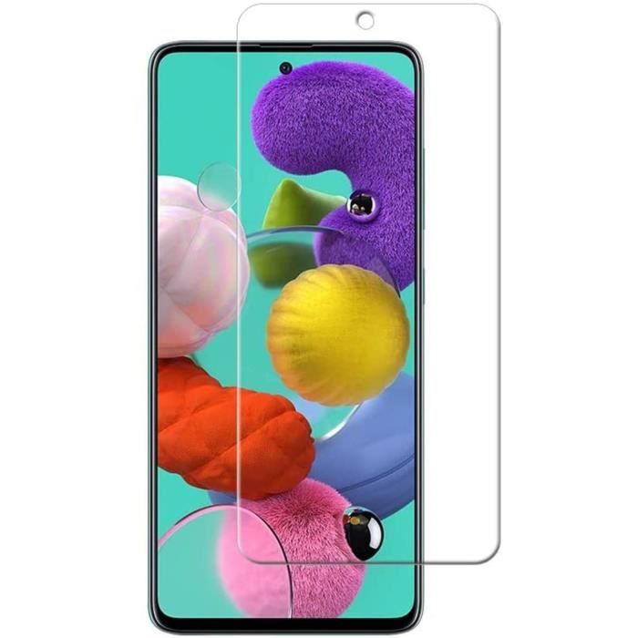 Film Protection Ecran - LittleMonkey - Samsung Galaxy A51 - Verre Trempé 0,26mm - 9H Dureté - Anti Rayures