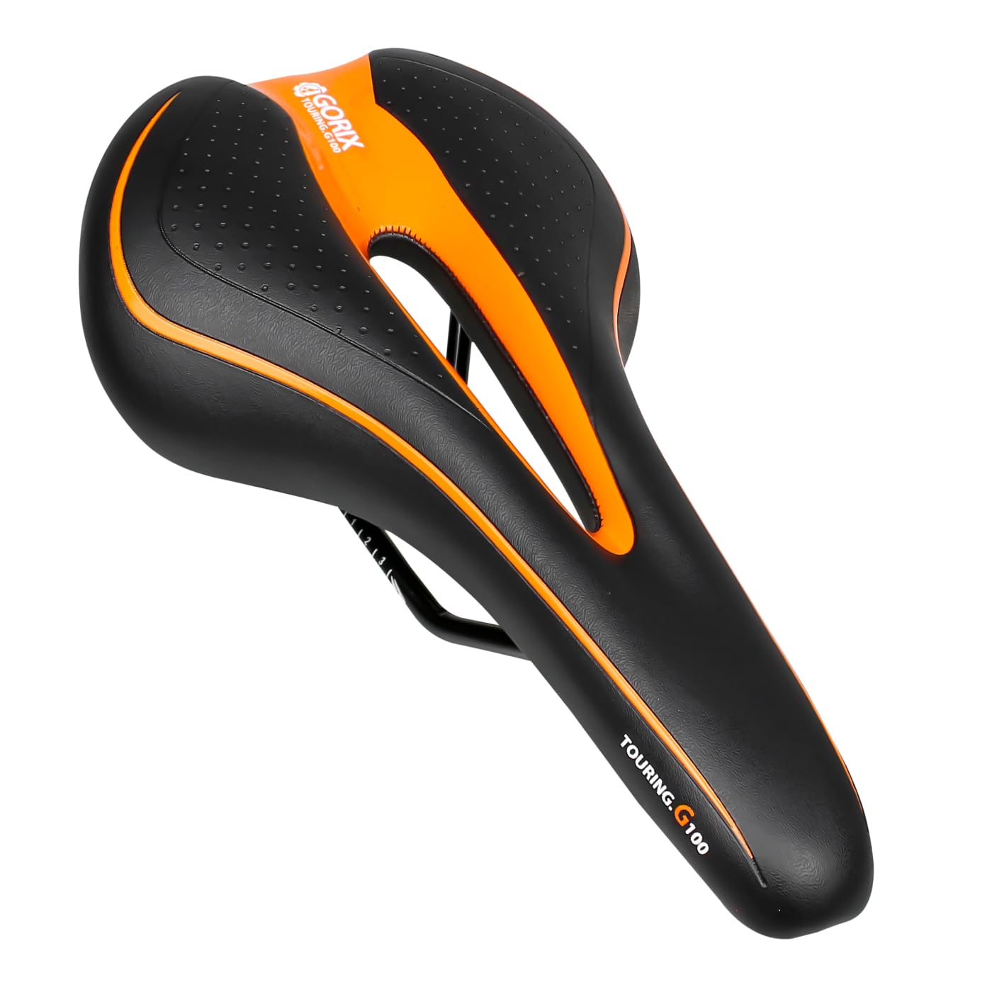 

GORIX Bicycle Saddle Soft Compatible with Road Mountain Black x Orange (Gorix) Low-Rebound [Thick Cushion, Type] Bikes, Bikes, etc. GX-C19