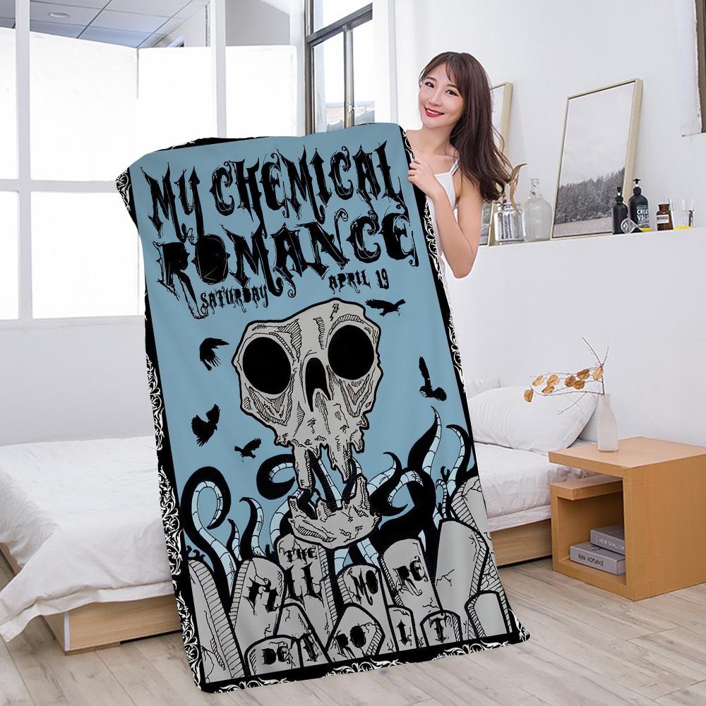 Asciugamano da Bagno in Microfibra Morbida My Chemical Romance Band Assorbente Traspirante Per Bambine Bambini Asciugamano da Spiaggia Decorativo Cartoon