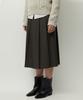 Leopeusaideuhwaiteulabel Organ Pleated Skirt Brown