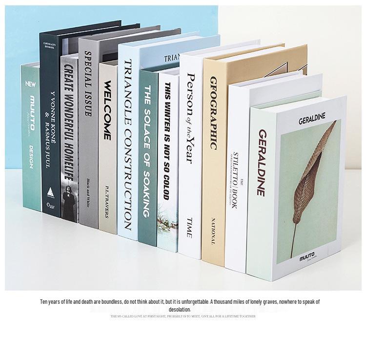 Nordic Minimalist Decorative Bookshelf Props for Modern Living Room and Wine Cabinet Display