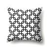 Polyester Pillowcase Peach Leather Velvet Black and White Geometric Printed Pillowcase Waist Cushion Cover Bedside Cushion Cover Bedside Cushion Cover