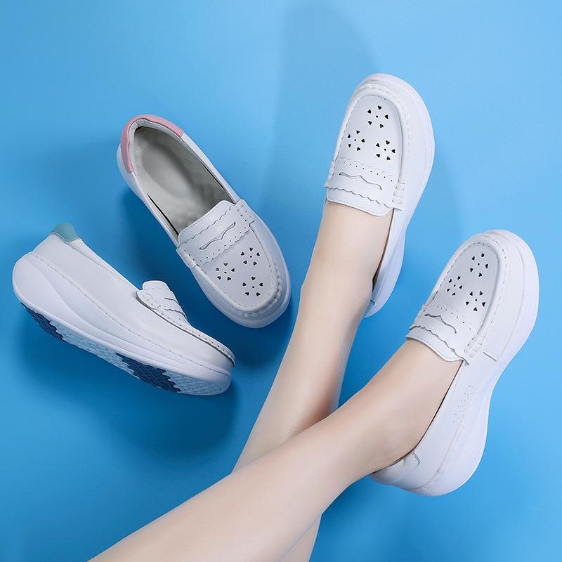 New Nurse Shoes for Women Soft-soled Anti-slip Breathable Versatile and Odor-resistant Flat Shoes