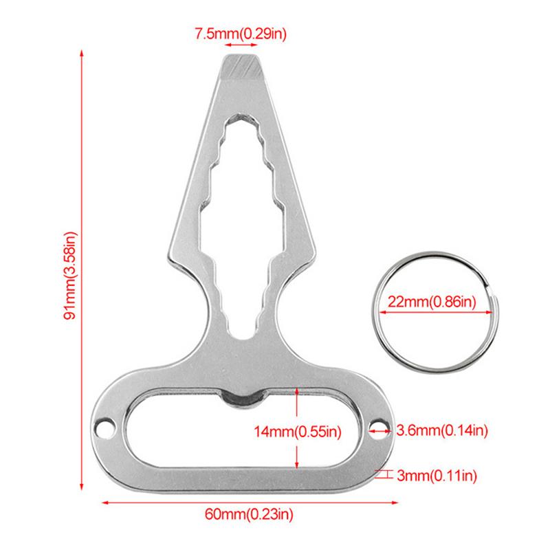 Outdoor Camping Supplies Stainless Steel Edc Spike Wrench Multifunctional Tool Portable Bottle Opener
