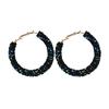 2023 Fashion 3 Colors Luminous Crystal Round Hoop Earrings Rhinestone for Women Punk Fashion Jewelry Accessories