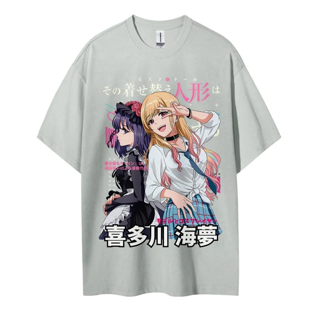 My Dressup Darling Anime Tshirt 2025 Summer Unisexs Cotton Short Sleeve with Kitagawa Marin and Sajuna Inuyama Print Casual