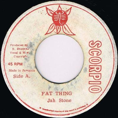 7inch Record JAH STONE  Fat Thing NONE Scorpio 1976 Jamaica Reggae Ska  Dub Used
