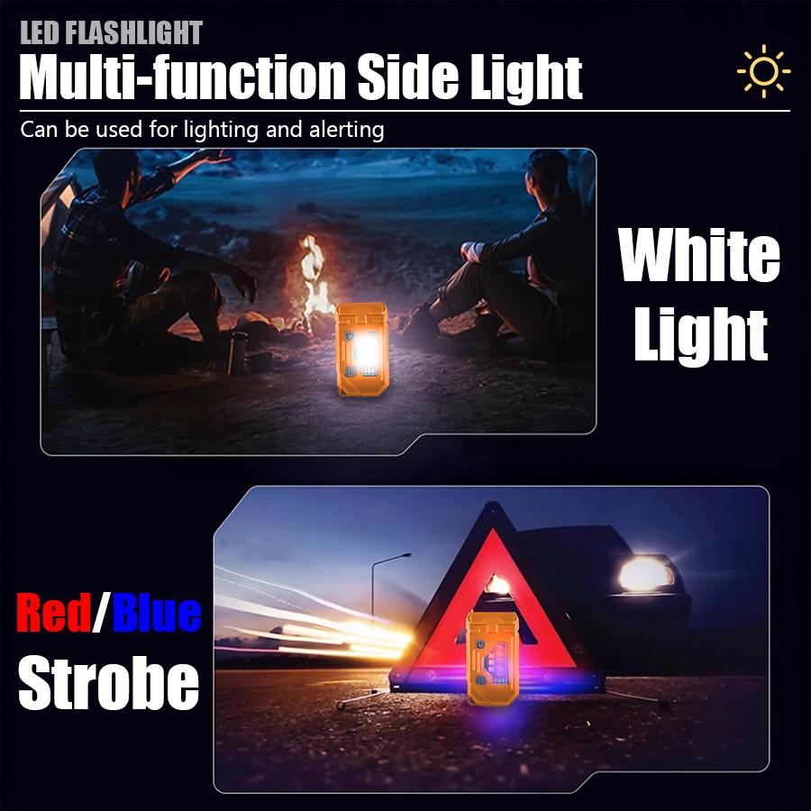 XIWANGFIRE Super Bright Pocket Torch Light LED Multifunctional Linterna Magnetic COB EDC Mini Keychain Flashlight Rechargeable