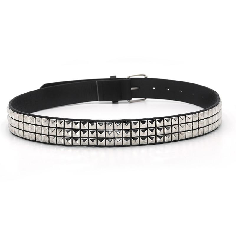 Fashion Rhinestone Rivet Belt Men&Women's Studded Belt Punk with Pin Buckle