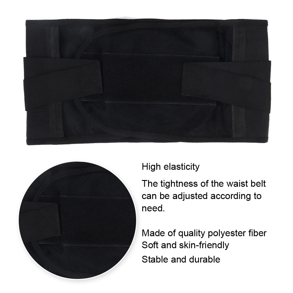 Breathable Adjustable Waistband Sports Fitness Waist Abdomen Support Correction Fixing BeltL Black