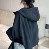 Damen Kapuzen-Windbreaker 2025: Frühlings-/Herbst-Baumwolle Lässige Kurzjacke mit lockerem Schnitt