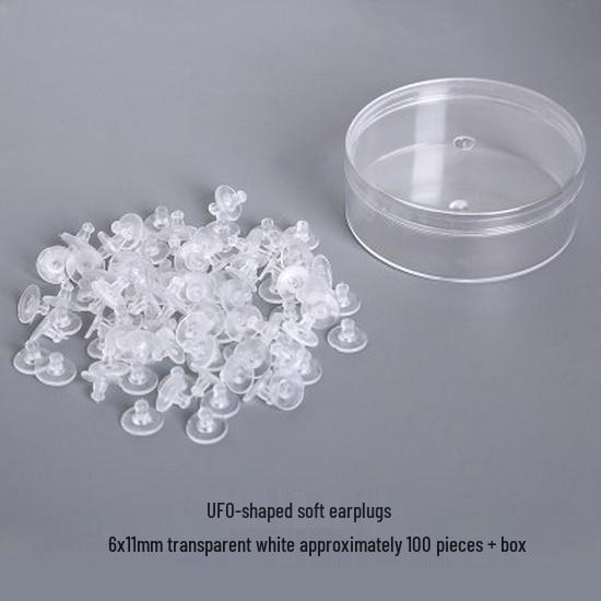 Transparente Silikon-Ohrstecker und Ohrstöpsel-Verschlüsse - Anti-Drop, Anti-Rutsch-Clips