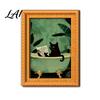 Retro Wood Picture Frame Magnets Black Cat Wooden Refrigerator Magnet Halloween Theme Decorative Cute Pumpkin Magnet Set Magnetic Decal for Kitchen