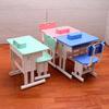 Dollhouse Mini Classroom Desk Chair Simulated Stationery Pencil Case Set Model For Doll House Furniture Decoration Accessories