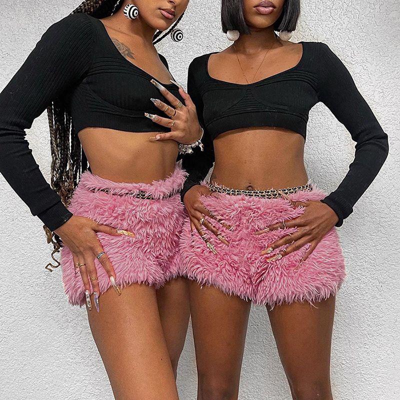 Women's Fashion Low Waist Hip-Wrapped Casual Super Short Shorts Stuffed