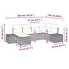 Garden Sofa Set with Cushions 6 pcs Black Poly Rattan