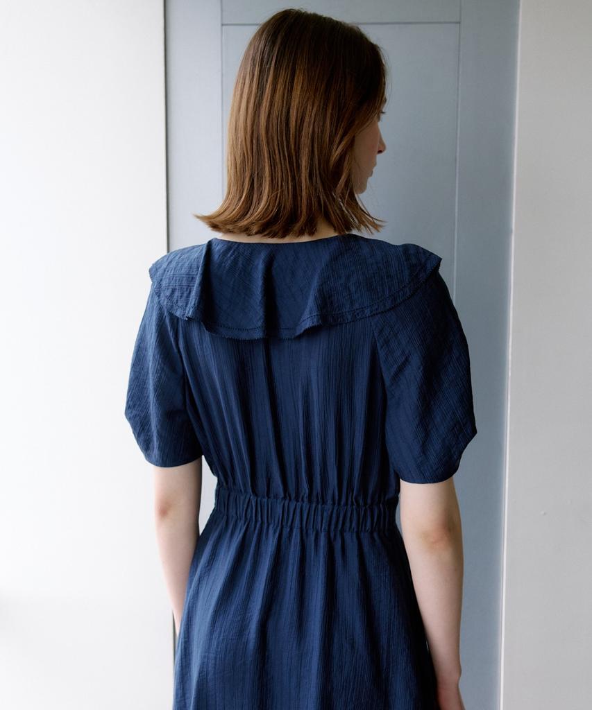 Ollibeudeollibeu Double Ruffle Neck Collar Dress Ow6Xo5540
