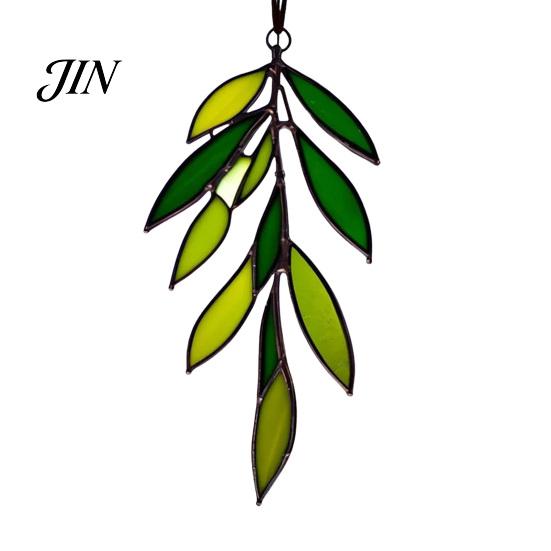 Lightweight Outdoor Decor Acrylic Leaf Hanging Pendant, Waterproof Sunproof Window Hanging, Decorative Four-leaf Clover Pendant Ornament with Colorful