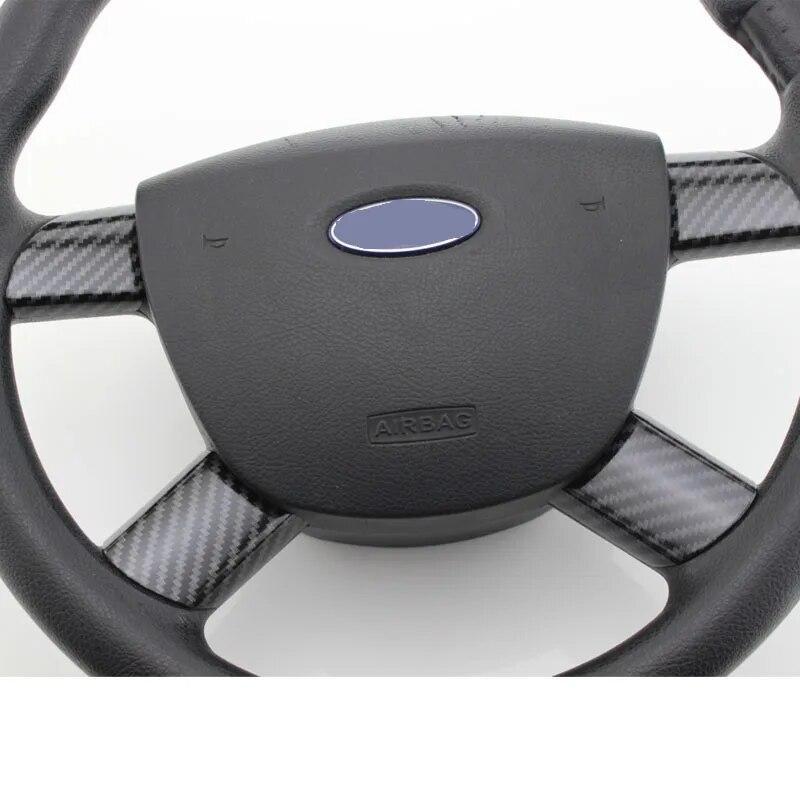 4 bucăți/set autocolant de acoperire pentru capacul panoului volanului auto pentru Ford Focus 2 MK2 2005 - 2011 Accesorii pentru autocolante de stil auto