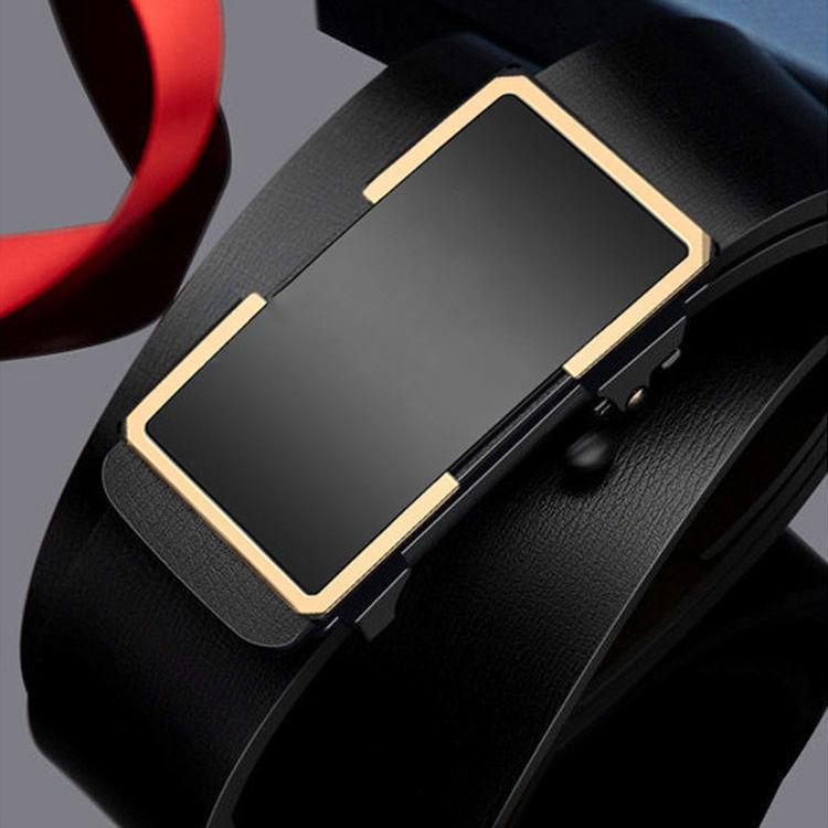 New Men's Belt Genuine Leather Automatic Buckle Belt Middle Aged and Young Men's High End Cowhide Business Versatile Belt Young Men