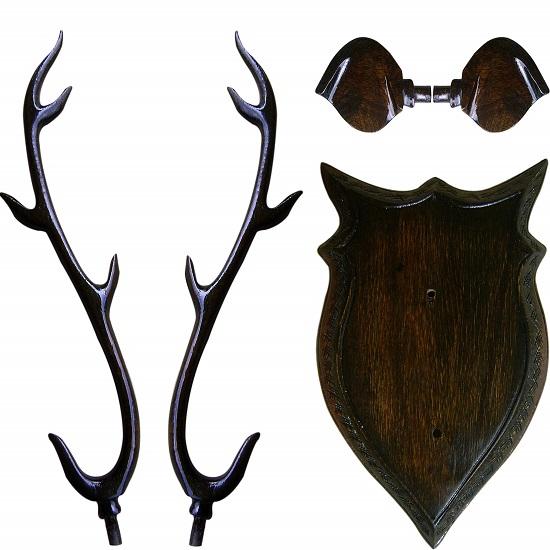 Handicraft Wooden Deer Head with Handicrafts Home Decor Showpiece for Living Room Bedroom and Table Decor, Clear Black (60 Cm) Pack of 1