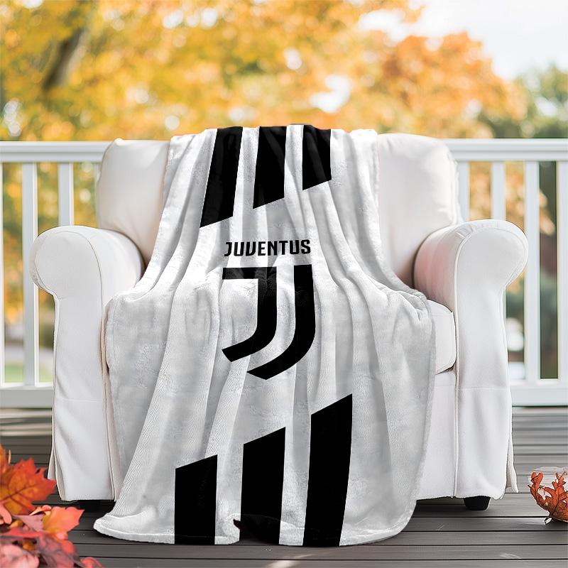 1pc Juventus Theme Blanket - Digital Print, Polyester, Cozy for All Seasons, Perfect for Outdoor, and Travel