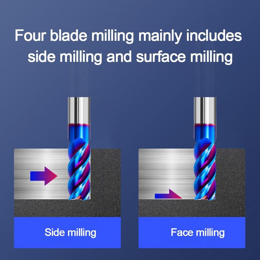 Tungsten Steel End Mill 4 Flutes Milling Cutter New CNC Cutting Tools