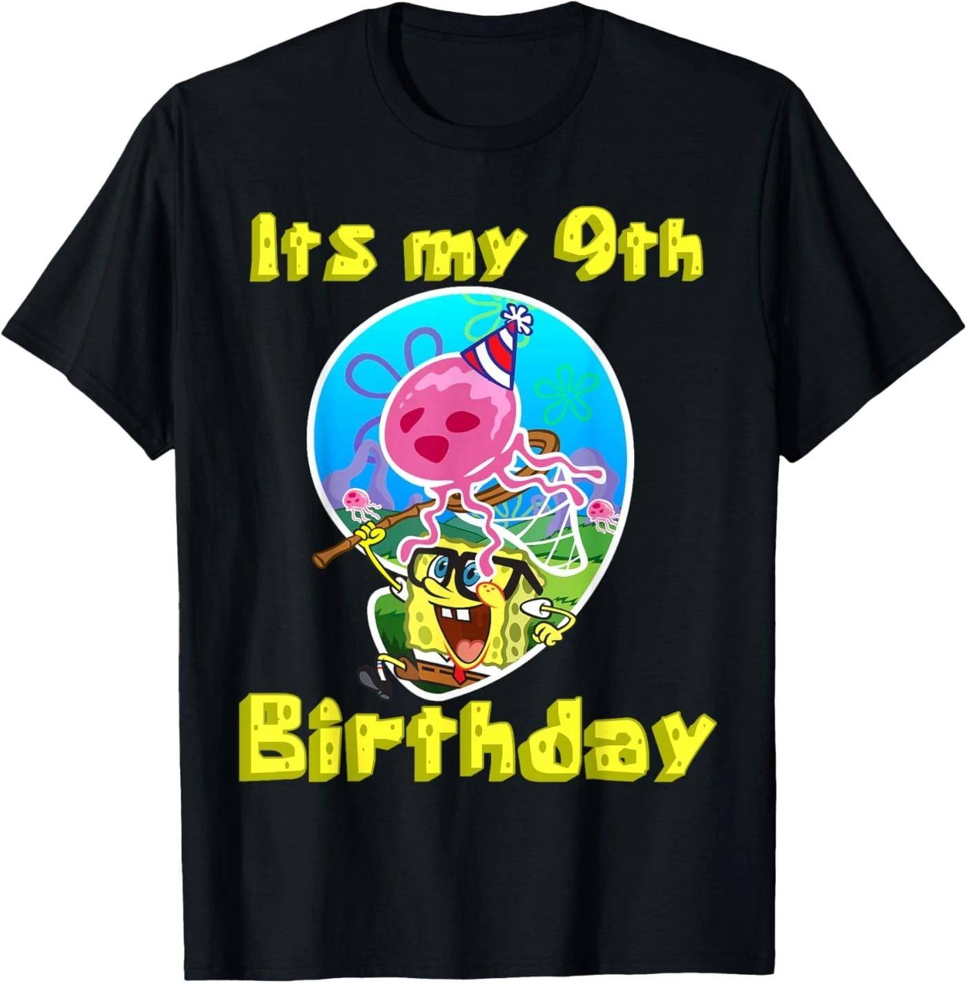SpongeBob 9th Birthday Its my 9 Birthday Ninth Birthday Gift T-Shirt 3XL