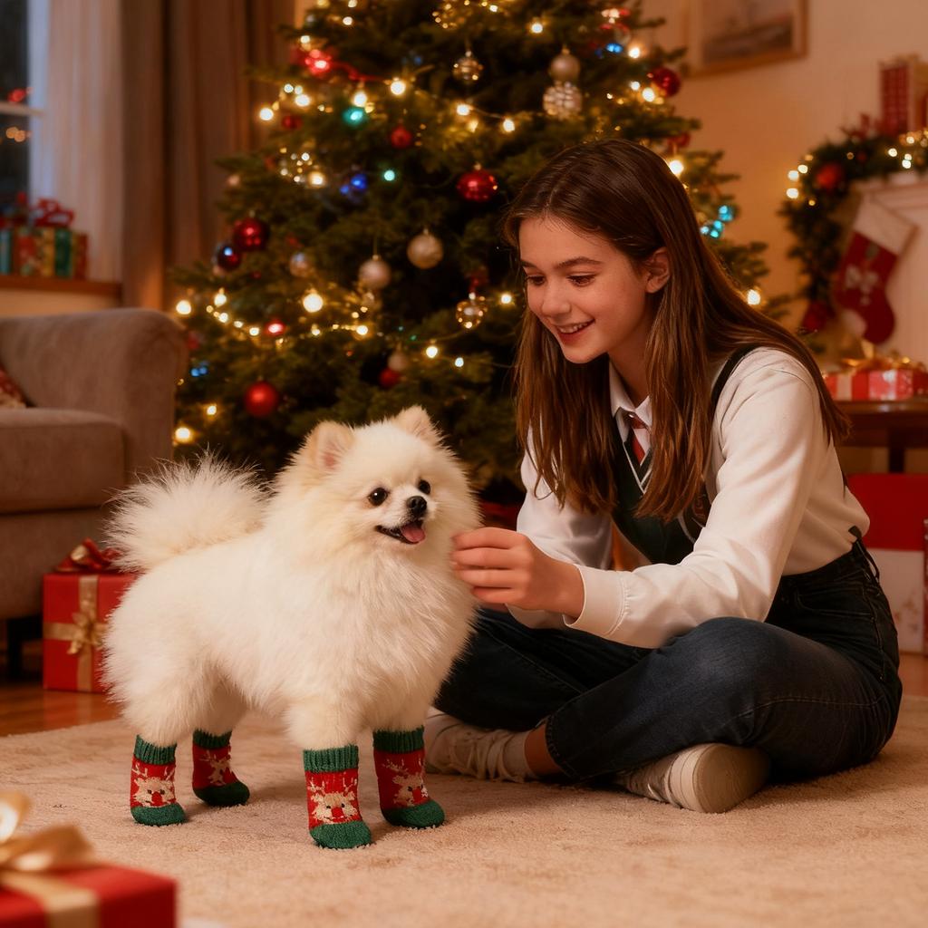 Noel Çorapları, Noel Baba, Kardan Adam, Kapaklar, Ayıcık, Çizik, Kir, Küçük Köpek Evcil Hayvan Noel Evcil Hayvan Çorapları