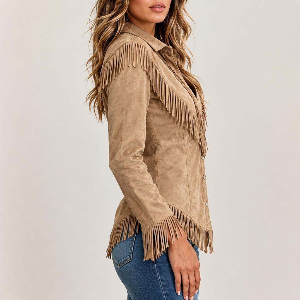 Women's Western Fitted Long Sleeve Shirt Blouse for Casual Outings