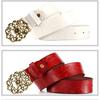 Leather Flower Buckle Belt For Jeans Adjustable Length Premium PU Delicate And Exquisite