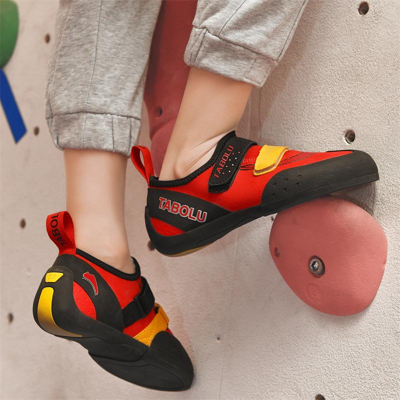 Kletterschuhe Basic Kinder und Jugendliche Indoor- und Outdoor-Boulderschuhe atmungsaktiv Kletterspezialtrainingsschuhe Außenhandel