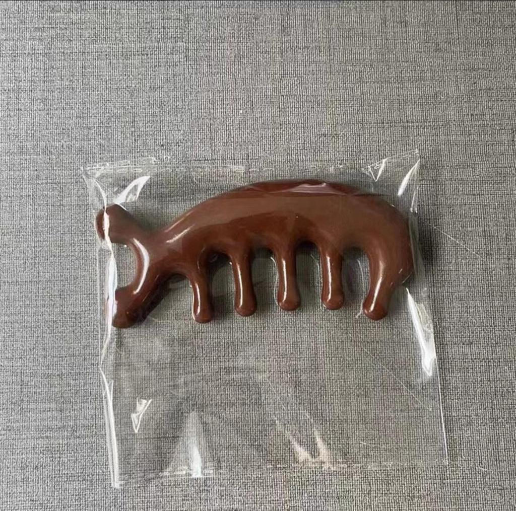 Pettine grande per terapia dei meridiani a cinque denti con testa a forma di delfino per il rilassamento